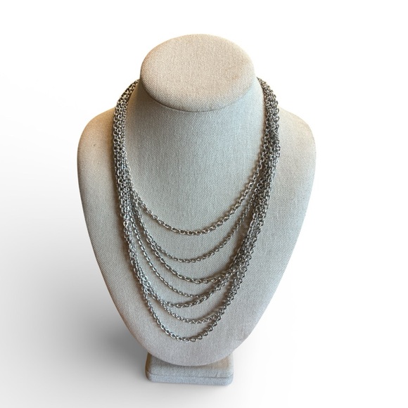 Avon Jewelry - Avon Silver Layered Chain Necklace